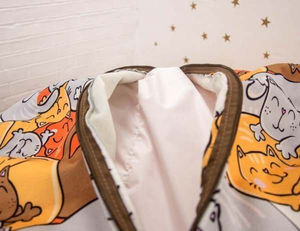 Кресло мешок велюр  «Xpoint » Оранжевые Котики