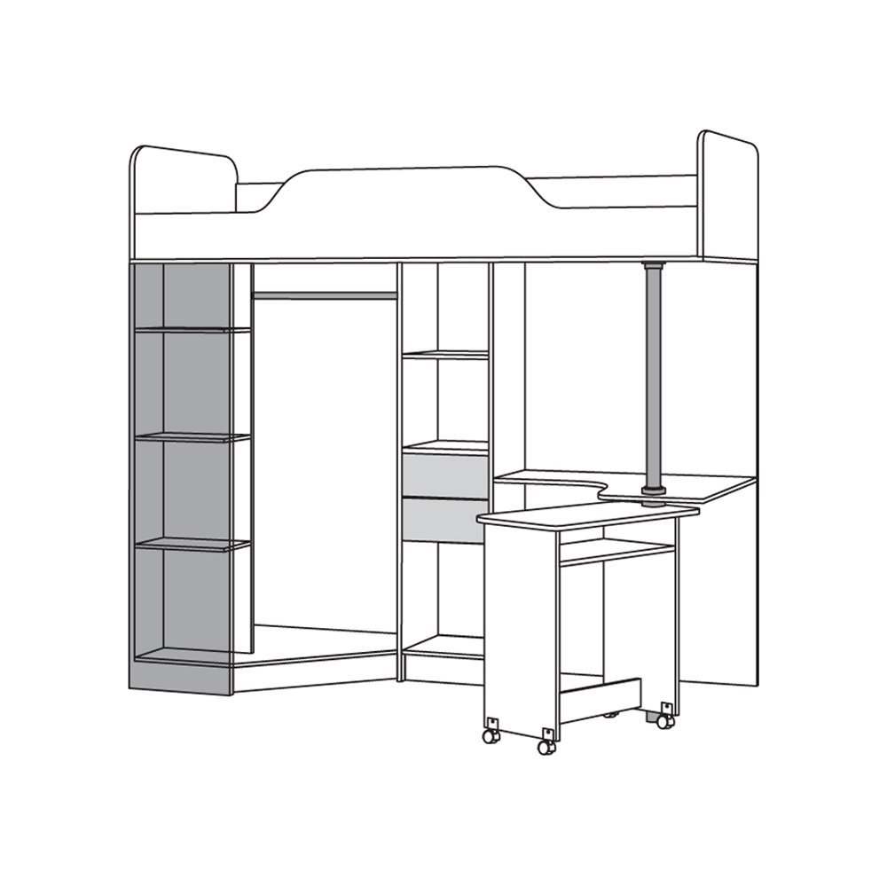 Кровать-чердак «Ника»  427