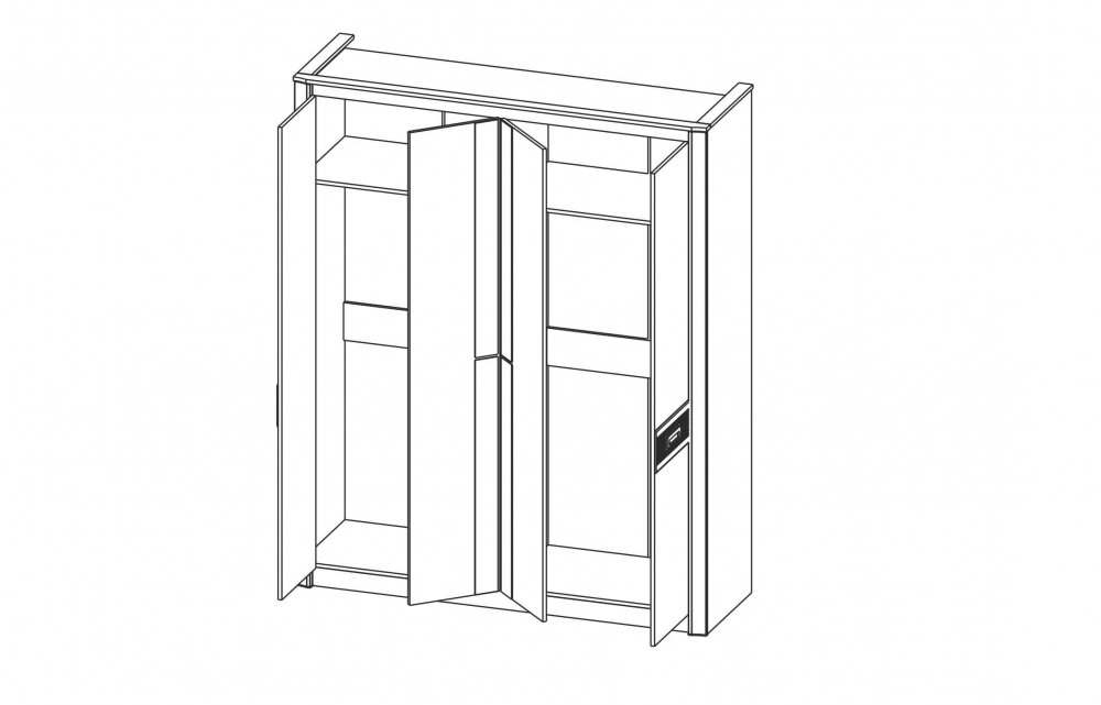 Шкаф для одежды «Стелла» 06.235 Ясень шимо