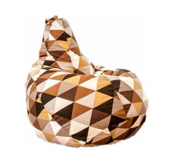 Кресло мешок терможаккард «Ромбы Коричневые»