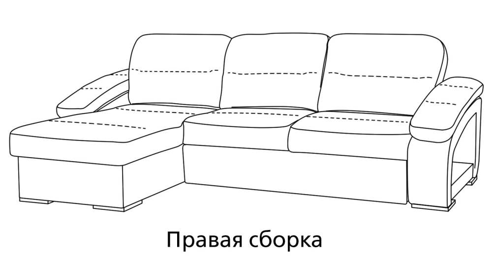 Диван-кровать угловой «Рокси 1» правая сборка