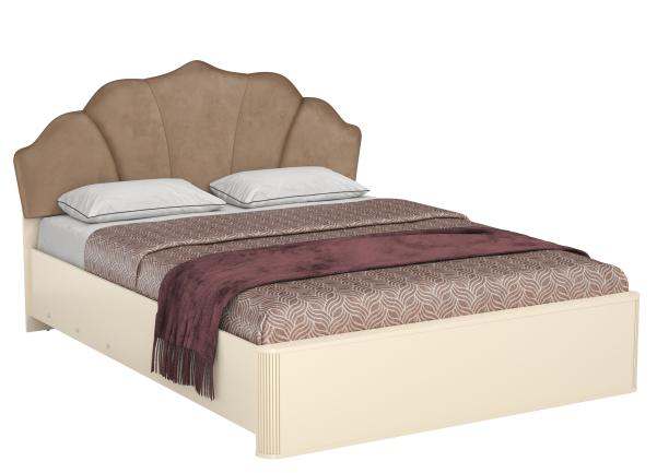 Кровать с подъемным механизмом 43.07-02 «Стефани» 160см Бежевый/Велюр конфетти корица