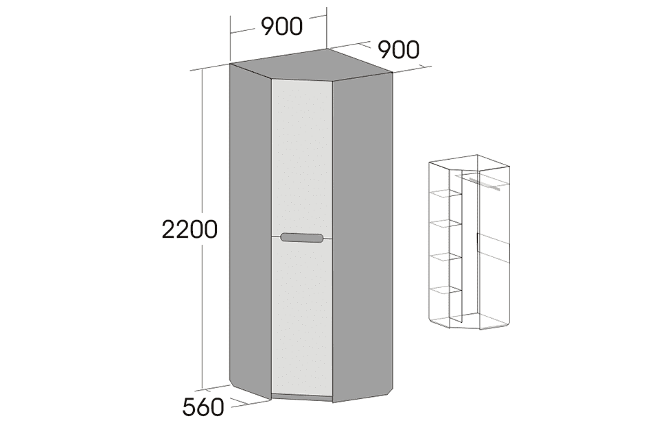 Шкаф угловой «Виго»