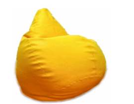 Кресло мешок эко кожа  «Латте» желтый