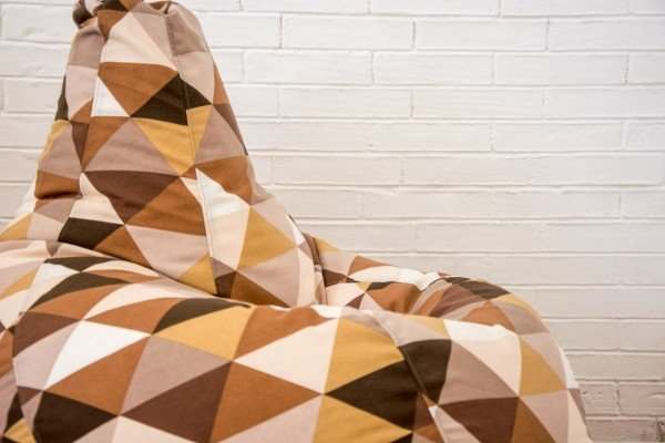 Кресло мешок терможаккард «Ромбы Коричневые»