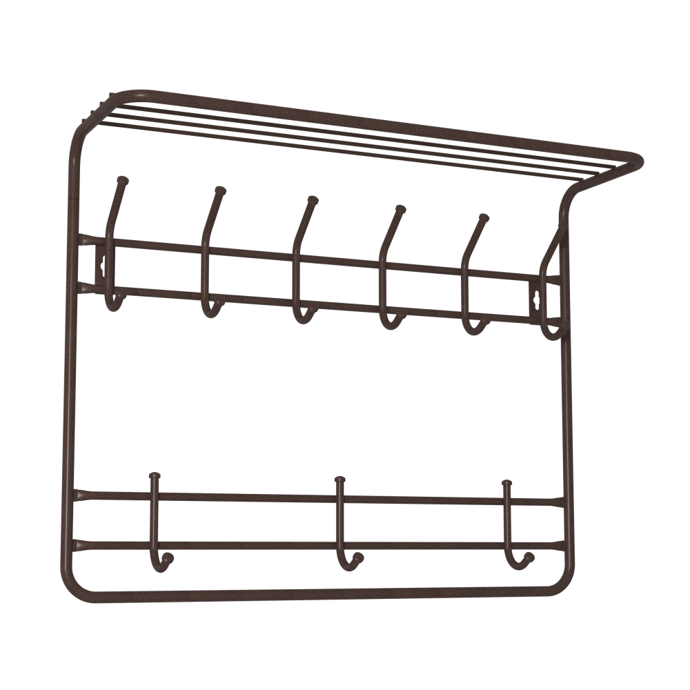 Вешалка с полкой 2х ярусная 80 Медный антик