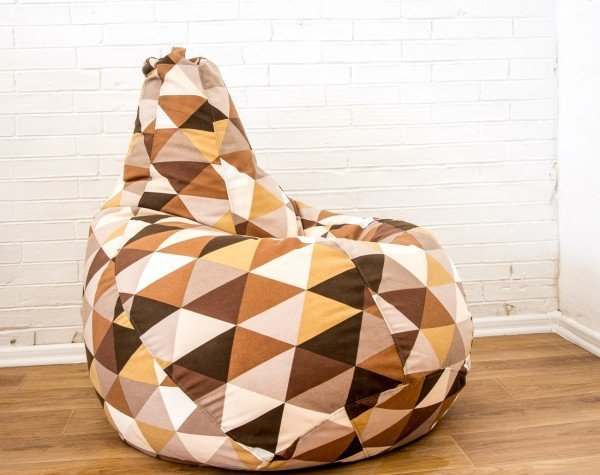 Кресло мешок терможаккард «Ромбы Коричневые»