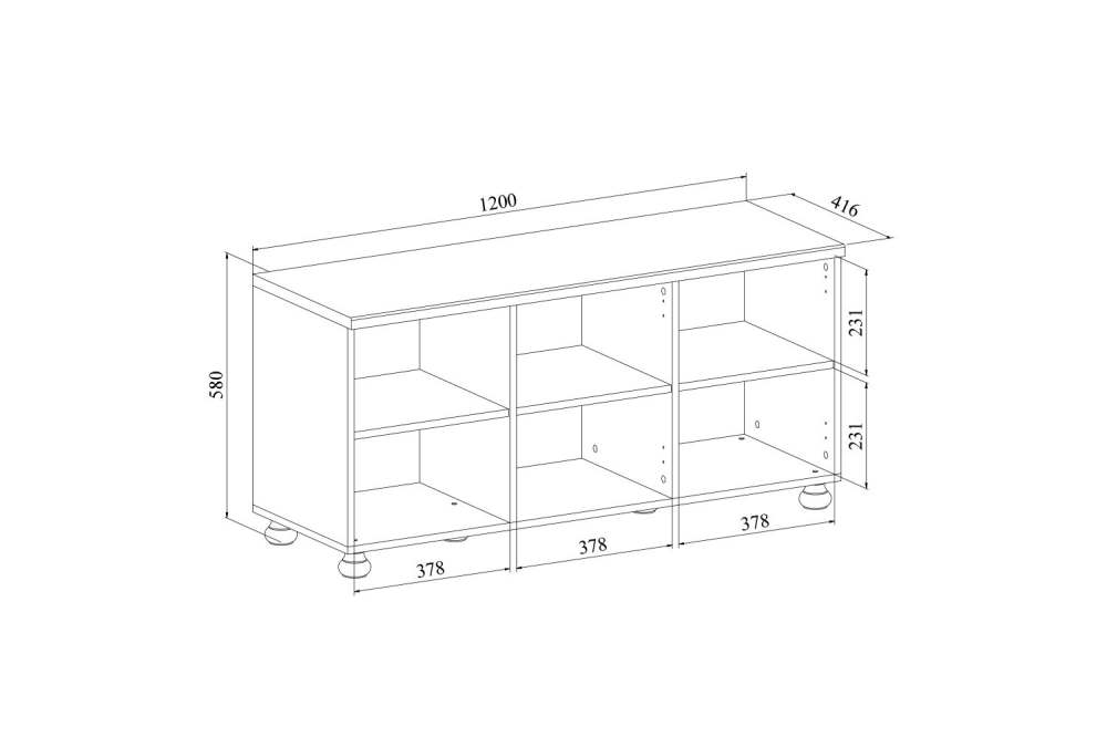 Тумба с полками размеры