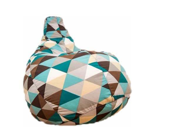 Кресло мешок терможаккард «Зеленые ромбы»
