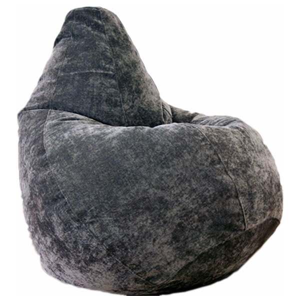 Кресло мешок велюр  «Cordroy» Темно серый